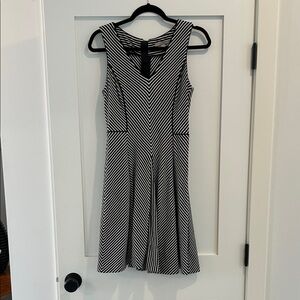 Black and White Striped sleeveless Banana Republic Dress